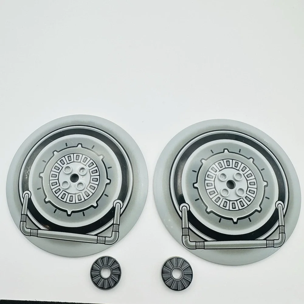 Set of 2 LEGO Lt Gray Dish 10x10 Inverted Star Wars Tank Droid Pattern